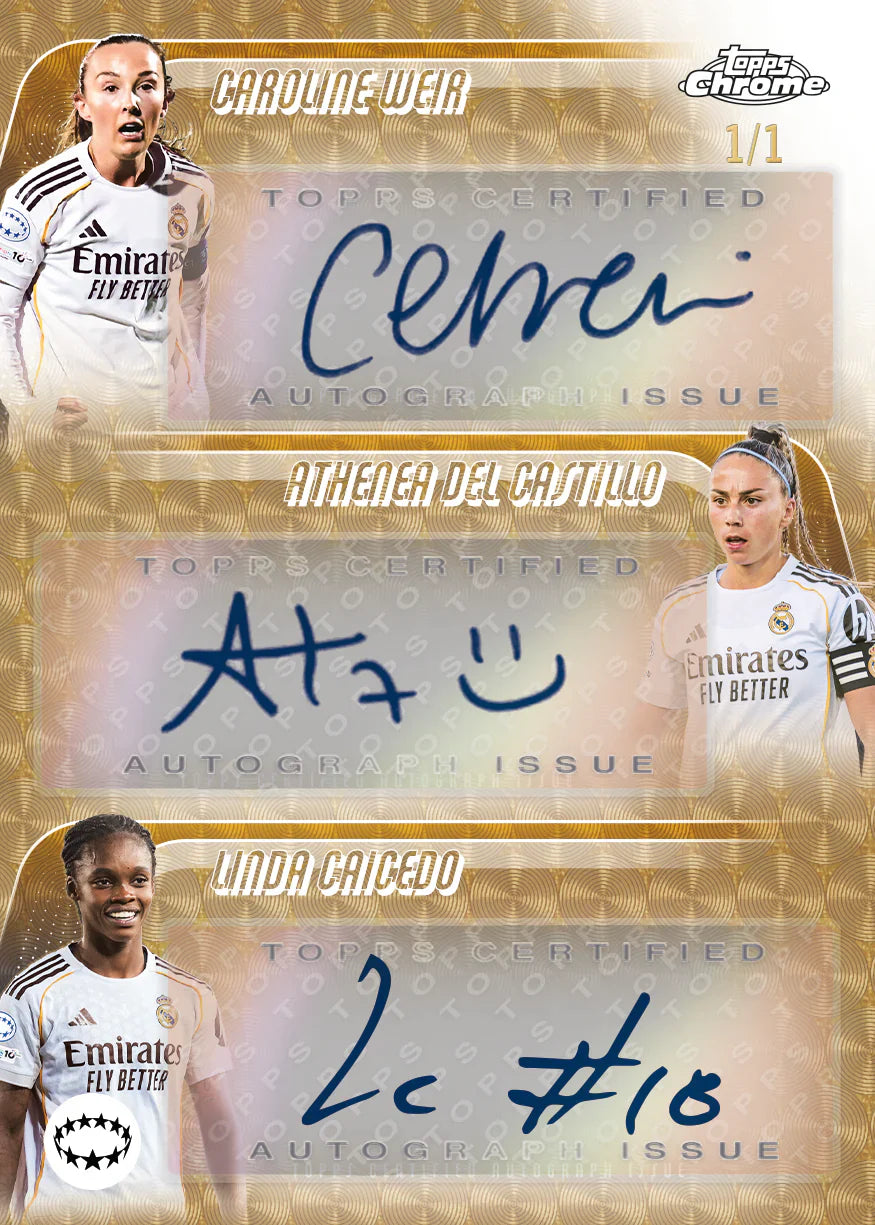 2025-26 Topps UEFA Women's Champions League Chrome Soccer Hobby, 12 Box Case