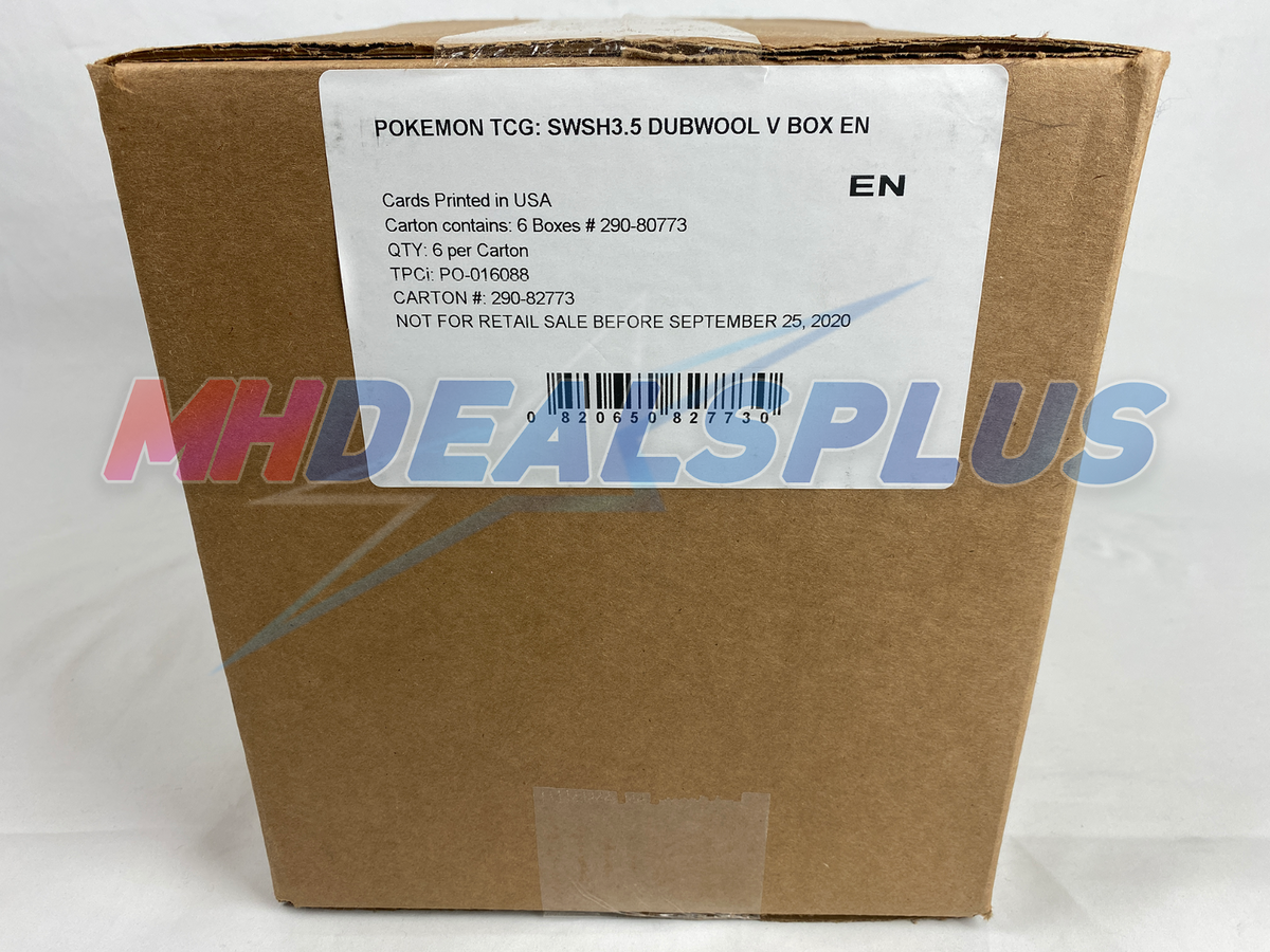 Pokemon TCG Champion's Path Dubwool V Collection Box Sealed Case - 6 Boxes