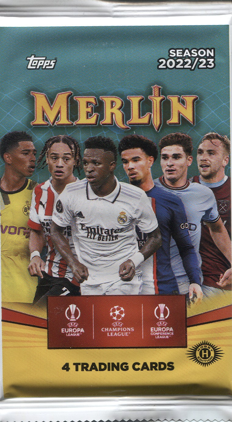 2022-23 Topps UEFA Club Competitions Merlin Chrome Soccer Hobby, Pack